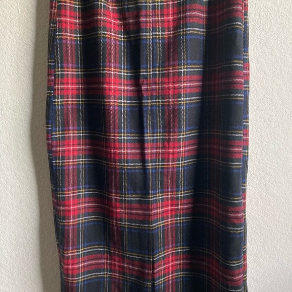 Vintage Chadwicks Wool Blend Tartan Plaid Preppy Dark Academia Midi Skirt Sz 12T - Picture 9 of 14